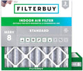 Filterbuy 30x30x4 Air Filter MERV 8 Dust & Allergy Defense (2-Pack) by Filterbuy