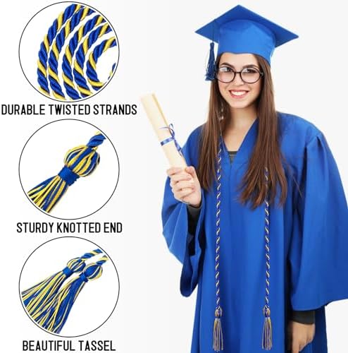 Graduation Cords Blue Gold Cords for Graduation 2026 Graduation Honor Cords (Mixed Blue and Glod) - Image 3