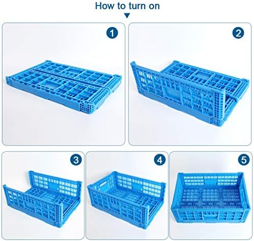 Collapsible Storage Bin Containe，52 Liter Transfer box,crate Transit storage of various items (23.6" L x 15.7" W x 8.6" H) - Image 6