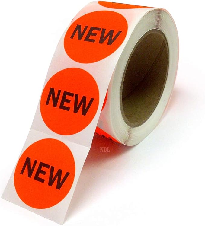NextDayLabels - Neon Red Color, Round Labels/Great to use - Image 2