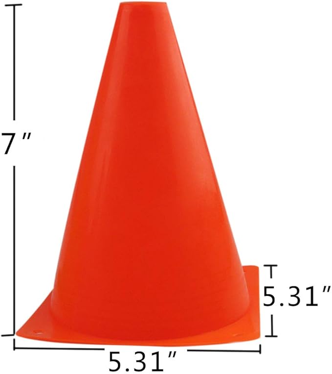 7 Inch Plastic Traffic Cones Sport Training Agility Marker Cone - Image 2