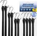 Bungee Cords with Hooks, 10 Pack, 10", 15", 21", 31", EPDM Rubber by BOLVIXOR