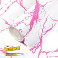Pink Marble Pattern Shelf Liner, Non-Adhesive Non-Slip Thickened by Kimhan