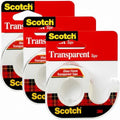 Scotch Transparent Tape, 0.5 in x 450 in (12.7 mm x 11.4 m), (Pack of 3) by ScotchBrand