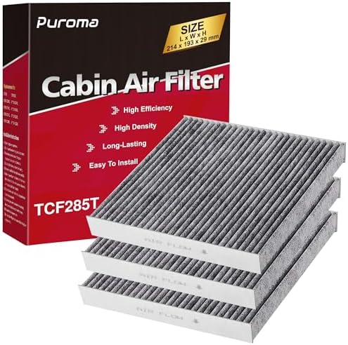 Puroma 3 Cabin Air Filter Activated Carbon for CP285 CF10285 Toyota Lexus by Puroma