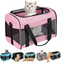 top tasta cat Carrier Large Dog Cat Carriers Puppies up to 30Lbs, Big Dog Carrier Soft Sided, Collapsible Travel Puppy Carrier (X-Large, Pink) by home