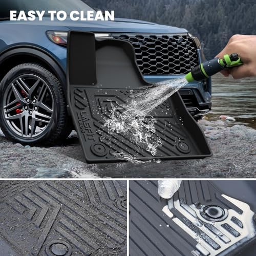 LASFIT Floor Mats for Ford Explorer 2022-2026 2027 6 Seats with Cargo Liner - Image 5