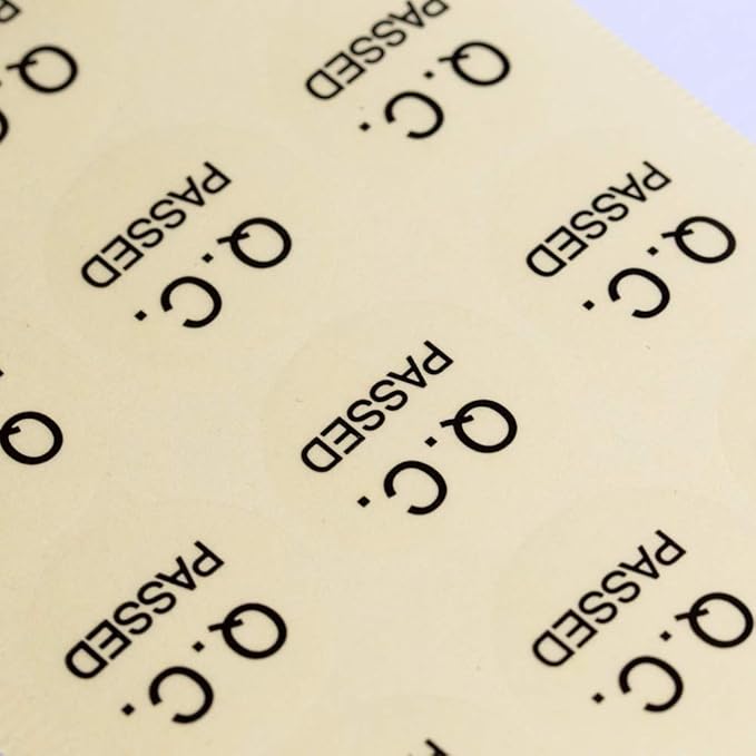 QC Passed Label Sticker Clear PVC Material Diameter 3CM Large Size QC Adhesive - Image 5