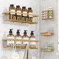 5 Pack Adhesive Bathroom Holders & Dispensers for Kids & Adults, Gold by Unknown