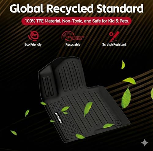 Naibeve Floor Mats for Nissan NV200 / City Express 2014-2021 - All Weather for Nissan NV200 / City Express Floor Mats Liners Front Row Waterproof Accessories - Image 4