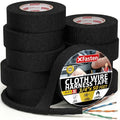 XFasten Wire Harness Tape, 3/4-Inch x 50 Feet (10-Pack), High Temp Wiring Loom Harness, Self-Adhesive Felt Cloth Electrical Tape for Automotive Engines, Noise Dampening, and Cable Protection by XFasten