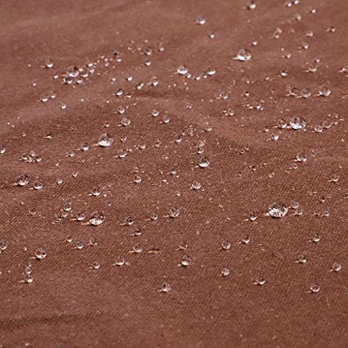 WHITEDUCK Canvas Tarp 18 oz. Heavy Duty Water Repellent UV Resistant, Rustproof Grommets, Industrial & Commercial Use Cloth Tarp (Cut Size: 8'x16', Finished Size: 7'6" x15'6", Brown) - Image 6