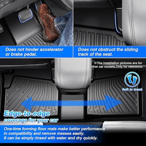 Maverick Floor Mats - Car Mats for Ford Maverick Hybrid 2022-2025 2026, All Weather Floor Mats and Tailgate Mat with Truck Bed Mat for Maverick Accessories, Heavy Duty Rubber Mats - Image 5