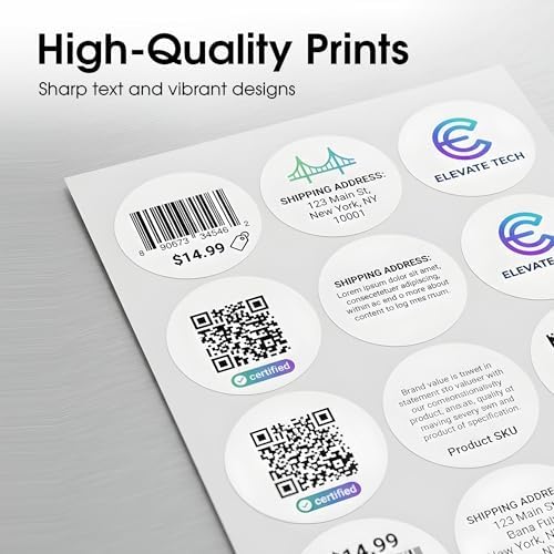 2.5" Round Stickers for Laser & Inkjet, Spartan Industrial Template C005 - Image 6