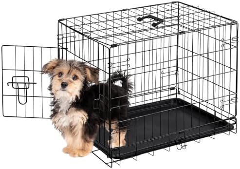 Sweetcrispy 24 Inch Dog Crate, Small Dog Cage, Foldable Puppy Pet Kennel by Sweetcrispy