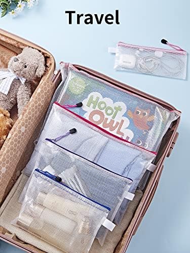 JARLINK 48 Pcs Mesh Zipper Pouch Bags, 8 Sizes Waterproof Zipper Bags - Image 7