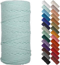 NOANTA Light Blue Macrame Cord 3mm x 109yards, Cotton Rope Macrame Yarn by NOANTA