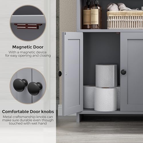 Homhedy Small Bathroom Storage Cabinet, Toilet Paper Storage Cabinet - Image 5