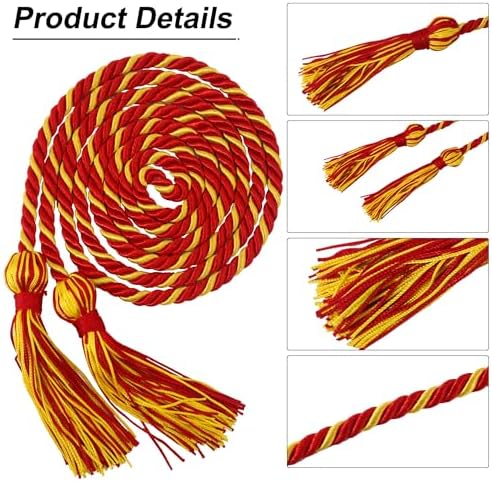 GraduationMall Graduation Honor Cord 68" RedGold - Image 3