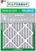 Filterbuy 20x25x2 Air Filter MERV 8 Dust & Allergy Defense (1-Pack) by Filterbuy