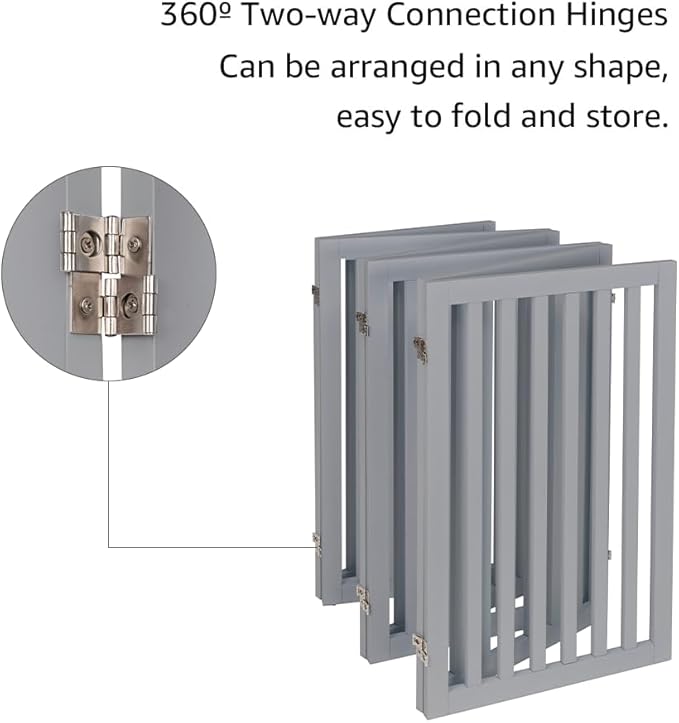 unipaws 120" Extra Wide Pet Gate, Free Standing Dog Gate - Image 6