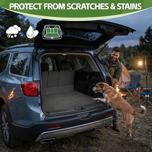 Cargo Liners for 2025 2026 Ford Expedition Max/Lincoln Navigator L Trunk Mat with Seat Back Cover Accessories, All Weather Rear Cargo Mat Backrest Protector(Only for Max & L Models) - Image 4