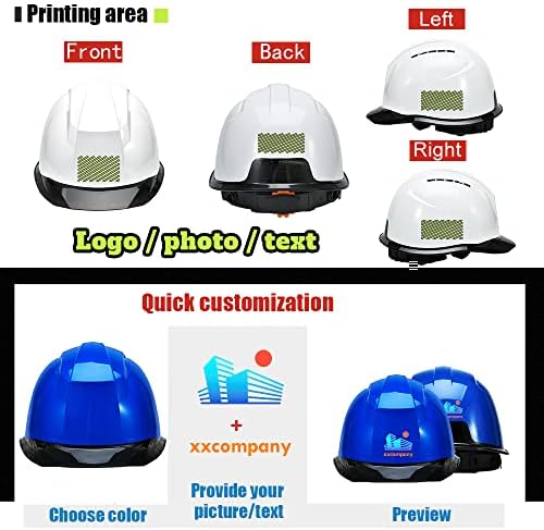 Safety Hard Hat Customize Logo Protective Head Outdoor Work Hat (Yellow (Style 2)) - Image 2