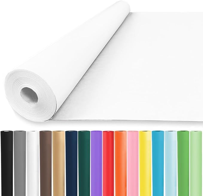 Vanhench White Wrapping Paper Roll 39"×1200", Bulletin Board Paper, Arts & by Vanhench