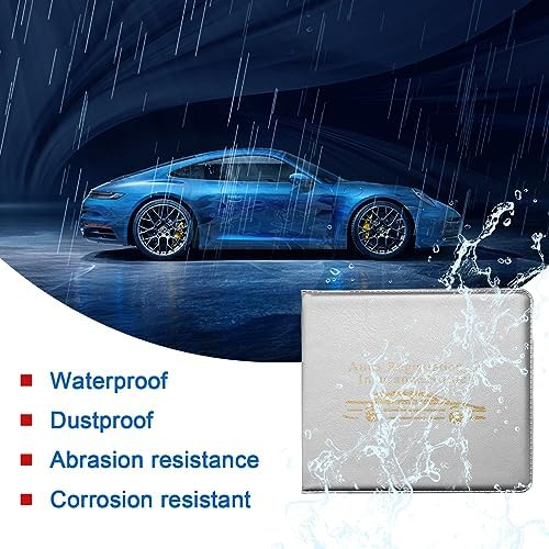 Ziciner Car Registration Insurance Holder, 2Pack Essential Auto Card Document Glove Box Organizer with Touch Fastener, Vehicle Interior Accessories Perfect for Most Car, Truck, SUV (Gray/Gold Words) - Image 4