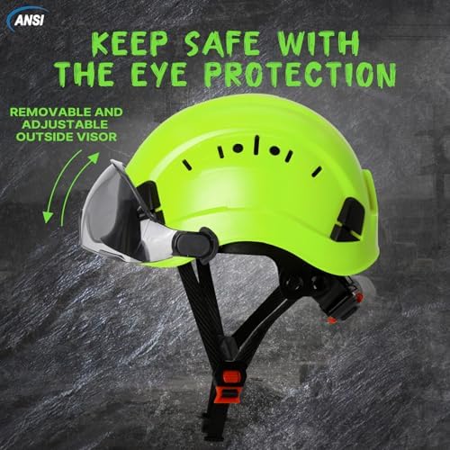 Aolamegs Construction Hard Hat with Visor and Chin Strap for Men,ANSI Z89.1 - Image 3