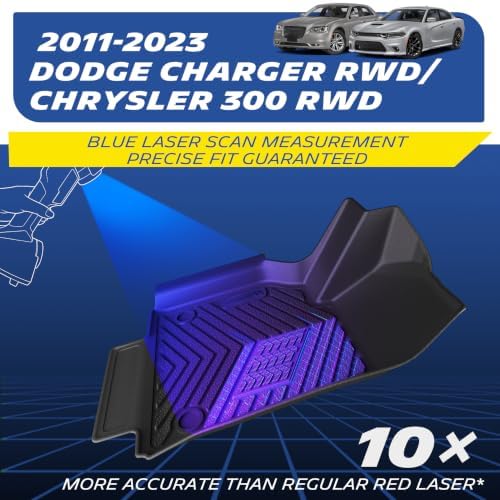 Michelin Vehicle Mats for 2011-2023 Dodge Charger/Chrysler 300 RWD(4 Piece) - Image 4