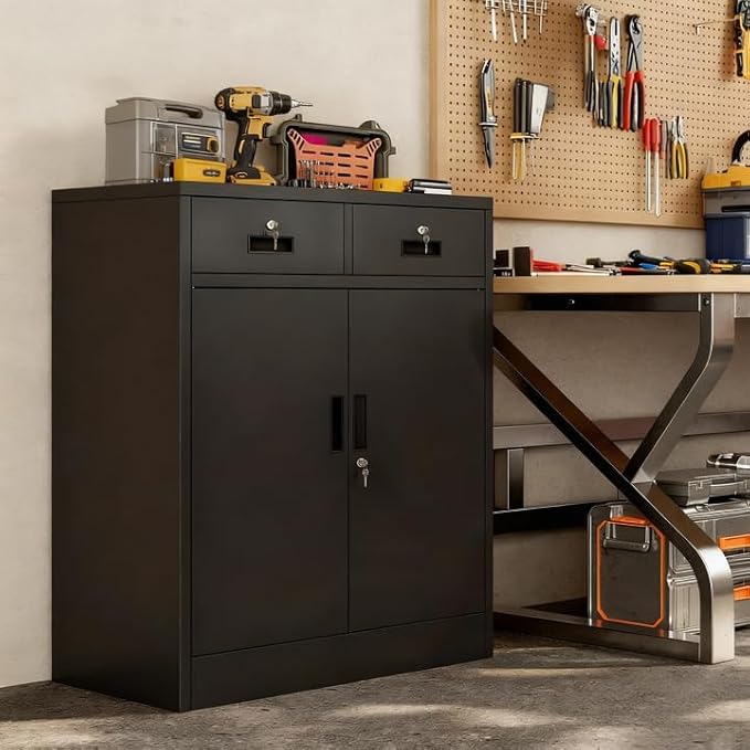 Metal Storage Cabinet, 36 Inch Tall Metal Garage Cabinet - Image 9