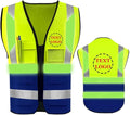 YOWESHOP High Reflective Visibility Safety Vest Custom Your Logo Safety Workwear by YOWESHOP