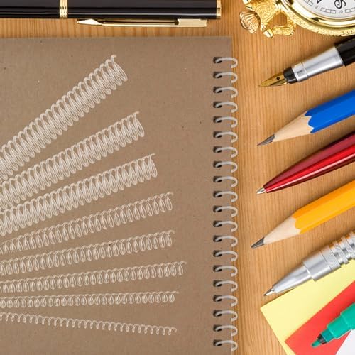 120 Pack Plastic Spiral Binding Coils Binder Binding Spirals Rings 8 Size Spiral Binding Wire Combs Spines Coils, 4:1 Pitch, 1/4 5/16 3/8 1/2 9/16 5/8 3/4 7/8 Inch (Transparent) - Image 4