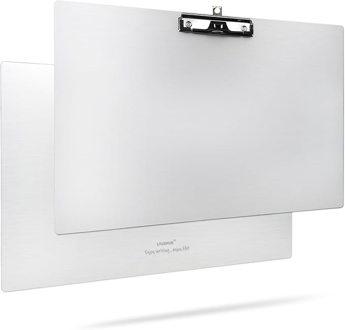 Aluminum 11x17 Clipboard Metal Stainless Hangable Clipboards Art Pen Holder by Liushun