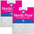 Nordic Pure 18x20x1 Tru Mini Pleat MERV 12 AC Furnace Air Filters 2 Pack by NordicPure
