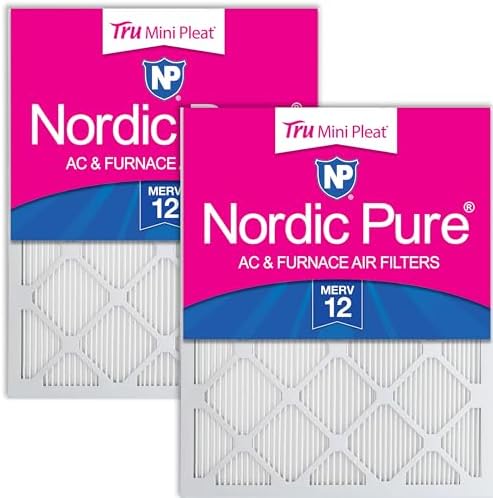 Nordic Pure 18x20x1 Tru Mini Pleat MERV 12 AC Furnace Air Filters 2 Pack by NordicPure