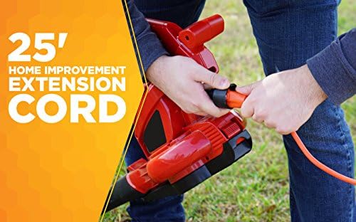Southwire Extension Cord - Standard SJTW Design for Outdoor Use - Waterproof Vinyl Jacket - Bright Orange for Visibility - Durable Molded Plug - 16/3 Gauge - 25-Foot Outdoor Cord (Pack of 12) - Image 2