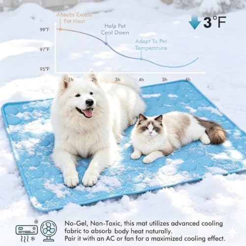 Cooling Mat for Dogs Large,Dog Cooling Mat Indoor,20"x24",Crate Pad for Pet - Image 5