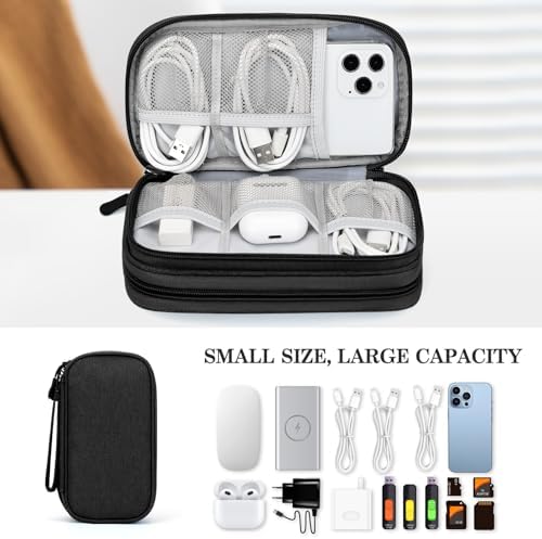 FYY Electronic Organizer, Travel Tech Pouch Bag, Cable Organizer Black - Image 6