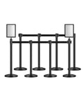 VEVOR Stanchion Post, Carbon Steel Black Stanchions Queue by VEVOR