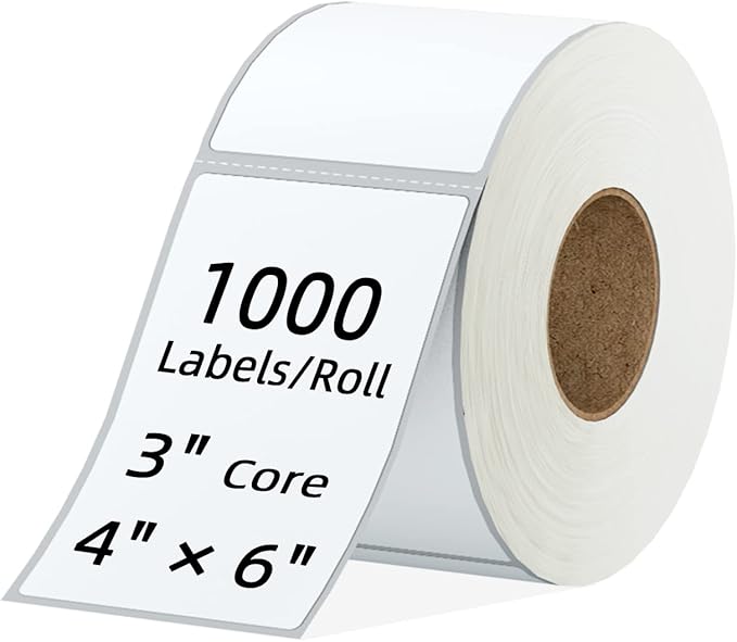 1000 Pcs 3" Core 4"x6" 3-Proof Industrial Direct Thermal Labels Compatible by LabelChoice