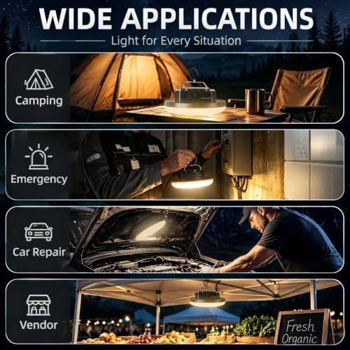 Stepless Dimming Rechargeable LED Camping Light with Remote - Image 7