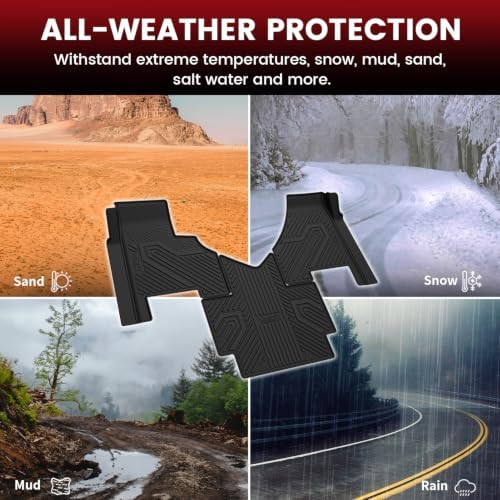 LASFIT Floor Mats for Freightliner Cascadia 2027 2026-2018 Semi‑Truck,Sleeper Cab Only,Not for Day Cab, Fit Without Transmission Shifter, All‑Weather TPE Floor Liners, Custom‑Fit Big Rig Truck Mats - Image 6