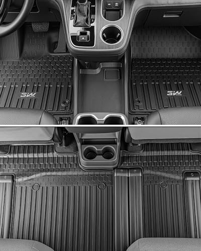 3W Floor Mats for Toyota Sienna 2021-2026 XLE/XSE/Limited, TPE All Weather - Image 4