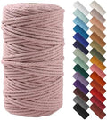 NOANTA Black Macrame Cord 4mm x 109yards, Colored Cotton Rope Macrame Yarn by NOANTA