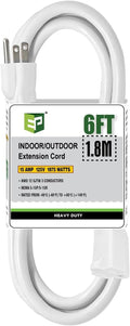 EP 6 Ft Outdoor Extension Cord, 12/3 SJTW Heavy Duty Extension Cable by ENERGYPRO