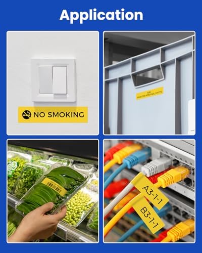 Replacement for P-Touch TZe-651 Yellow Laminated 24mm 0.94" Label Tape - Image 7