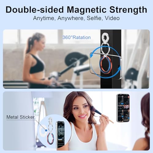 MagSafe Phone Grip Holder Dual-Sided Magnetic Finger Ring Stand for iPhone - Image 2