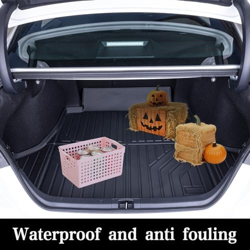 Large Cargo Liners with Backrest Mat for 2024 2025 Mazda CX90 CX-90 7&8 Seats(Not for 6 Seats), TPE All Weather Protection Trunk Mat with Velcro Rear Seats Backrest - Image 5